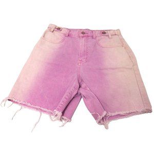 BDG Women Longline Carpenter Shorts 29 Purple Ombre Jean Denim Cut Off High Rise